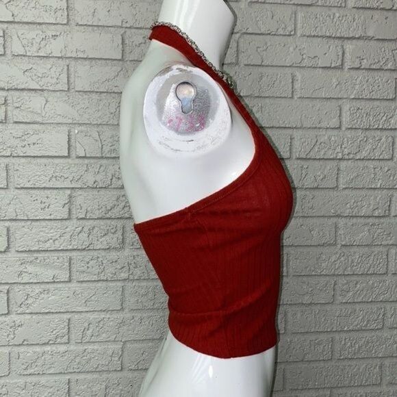 BOZZOLO Cropped Halter Top Size S - Picture 2 of 7